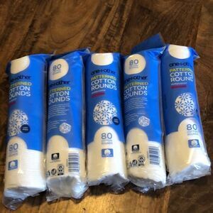 one+other Patterned Cotton Rounds, 80CT x 5 sleeves